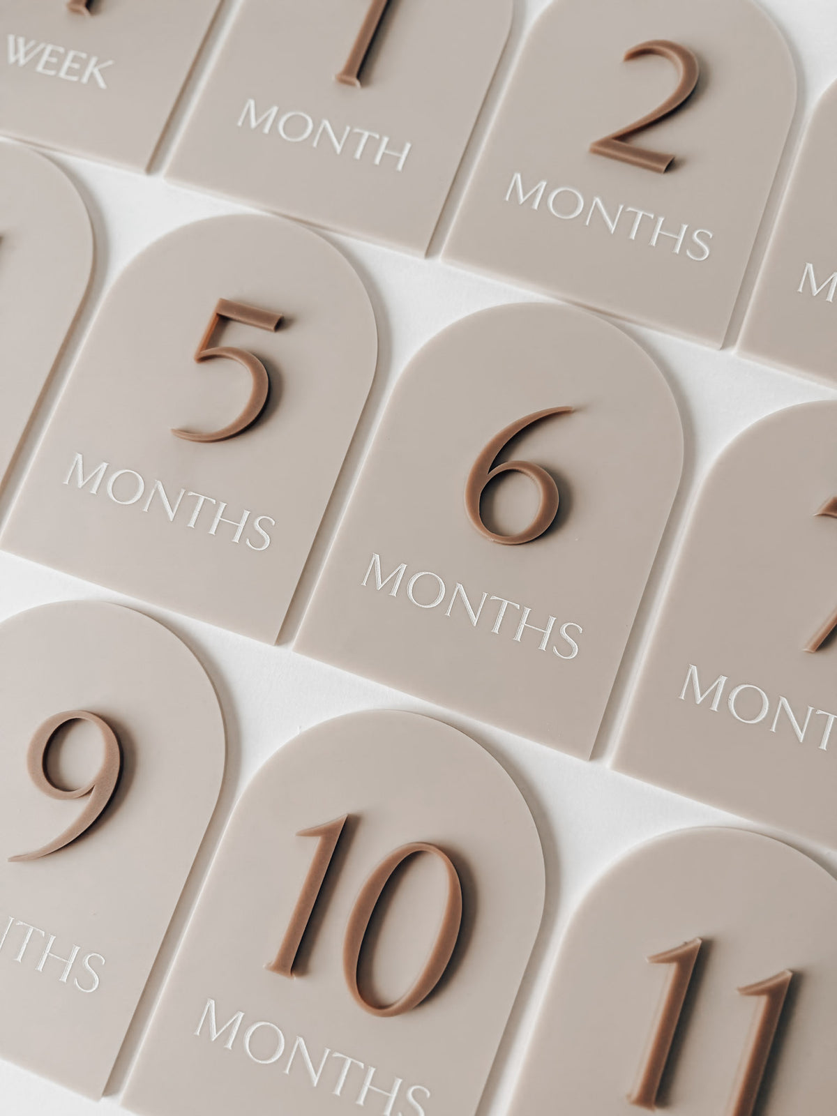Baby Milestone Set (Multiple Shapes + Colours)