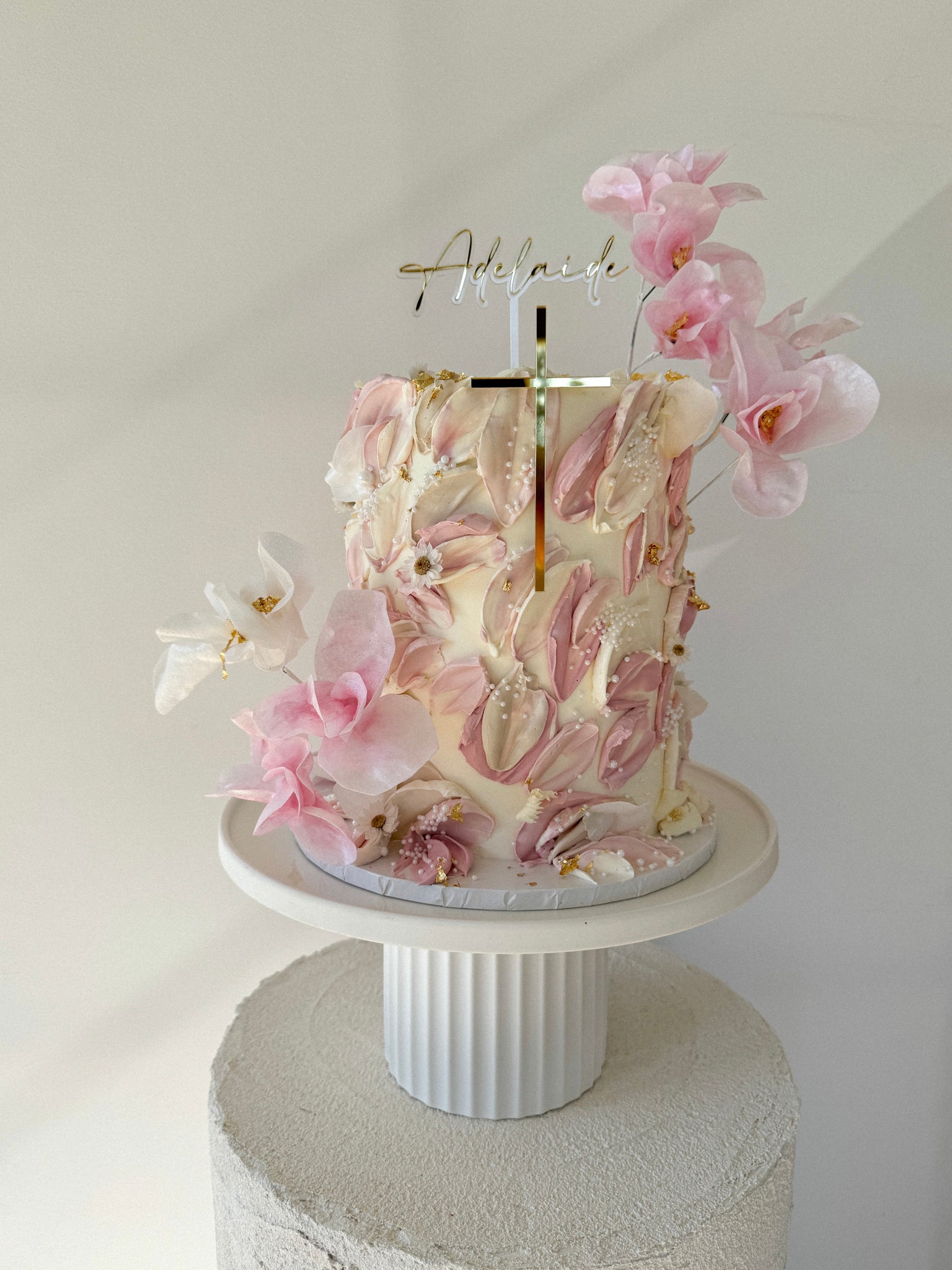 Cross Cake Topper - Single or Double Layer