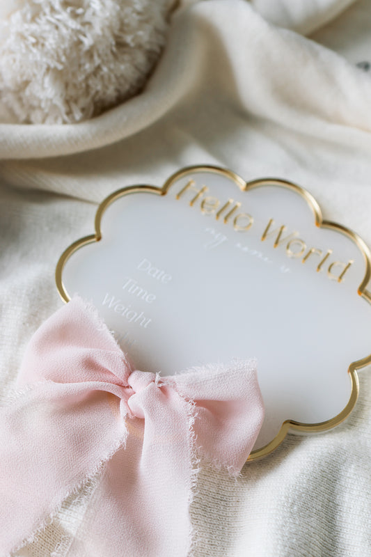 Ribbon "My Name Is" Birth Announcement With Details