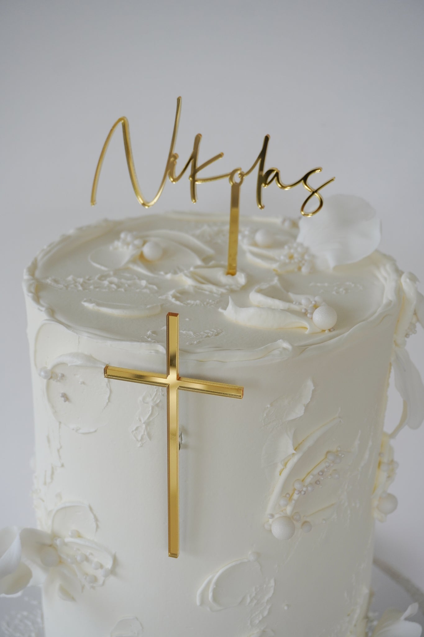Cross Cake Topper - Single or Double Layer
