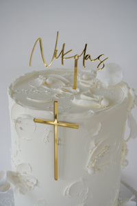 Cross Cake Topper - Single or Double Layer