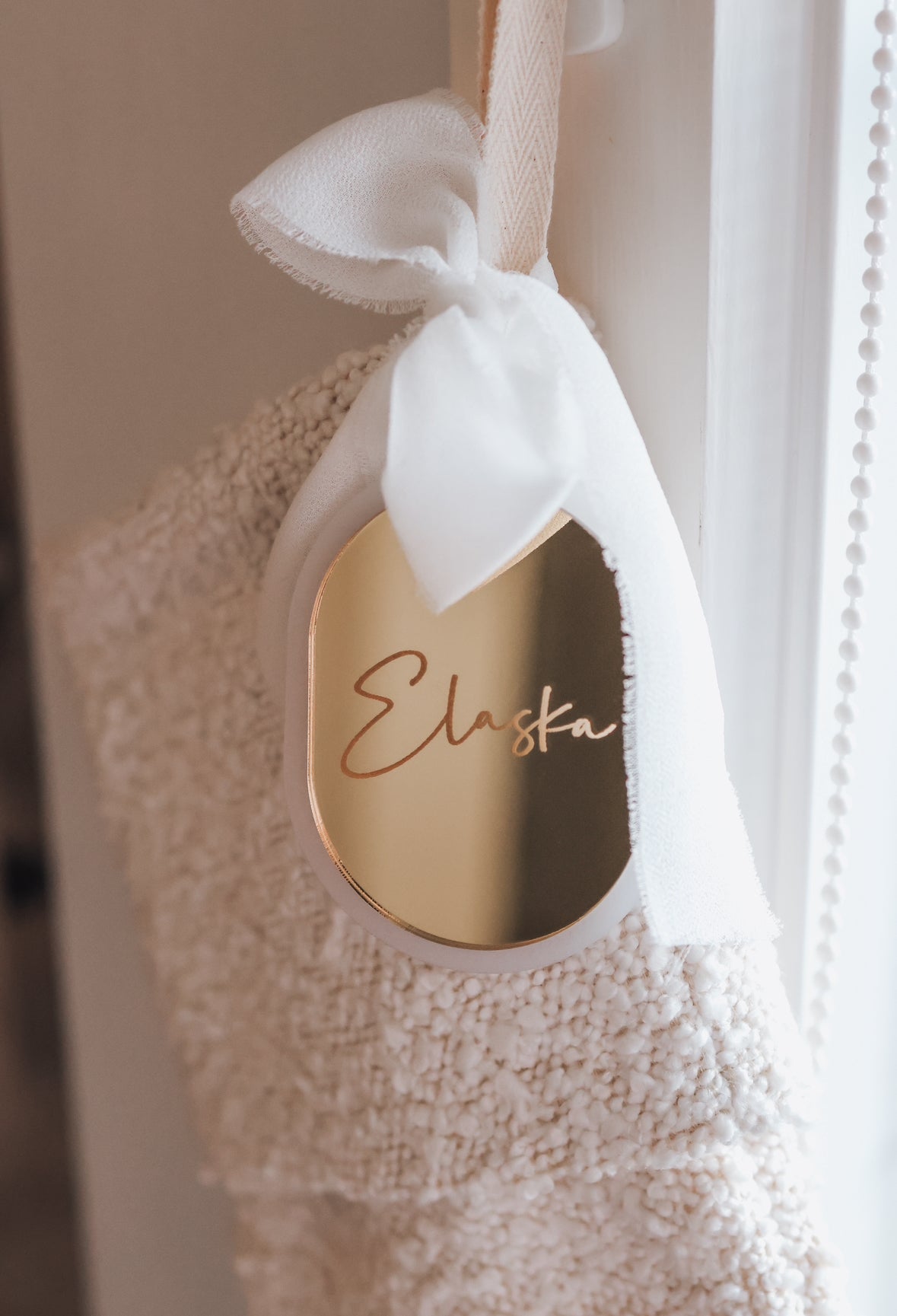 Christmas: Mirror Christmas Stocking Tag