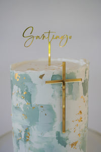 Cross Cake Topper - Single or Double Layer