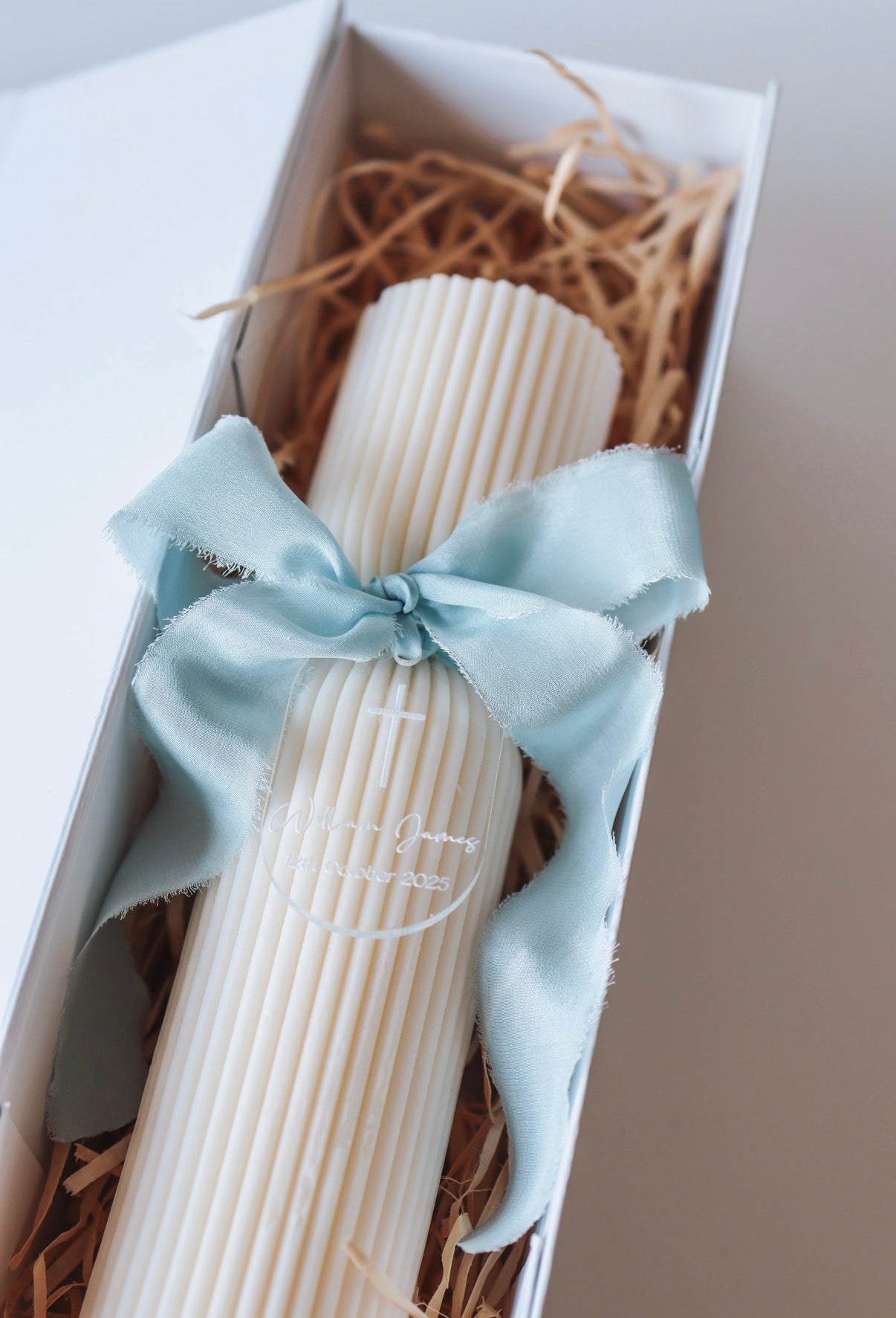 Baptism Candle + Tag
