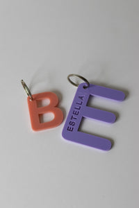 Rounded Initial Bag Tag
