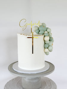 Cross Cake Topper - Single or Double Layer
