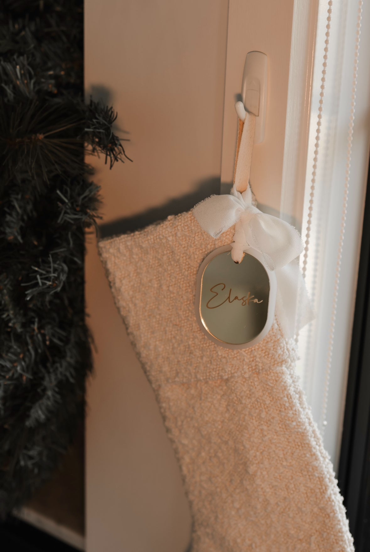 Christmas: Mirror Christmas Stocking Tag