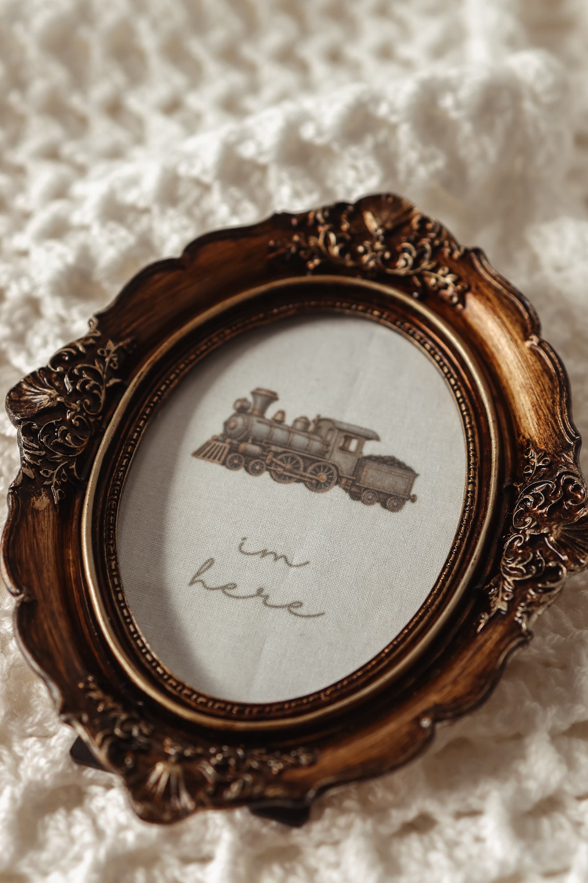 Little Wonders Vintage Framed Announcement Sign