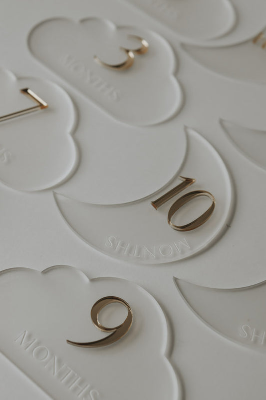 PREMADE: Baby Milestone Set (Clouds + Moons)