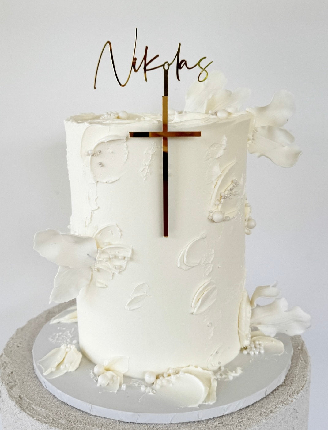 Cross Cake Topper - Single or Double Layer