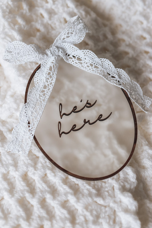 Heirloom Baby Name Arrival Sign