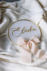 Ribbon Name Sign