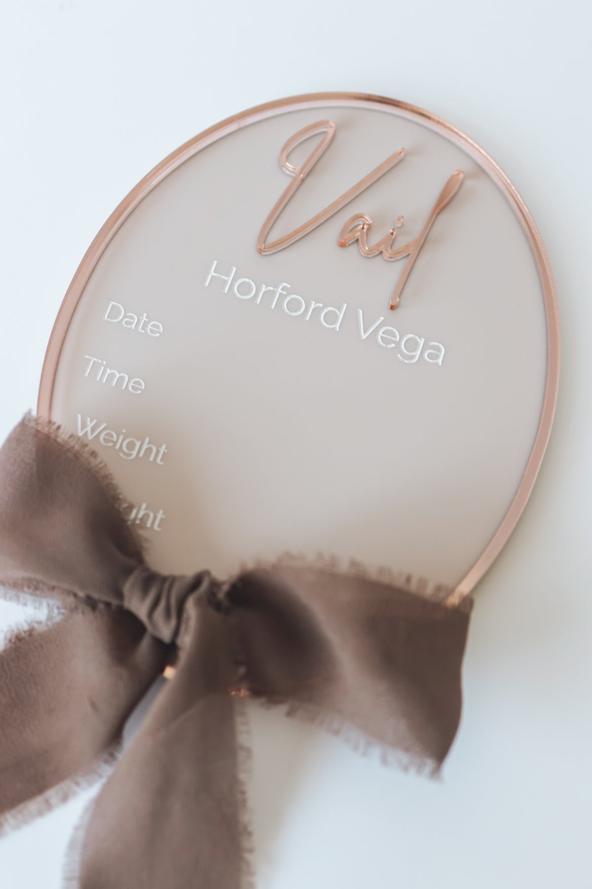 Personalised Baby Name Sign with Birth Details