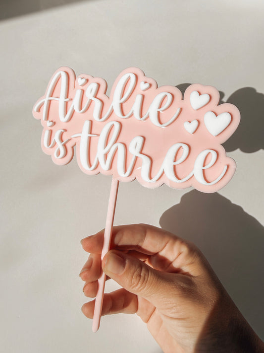 Hearts Cake Topper