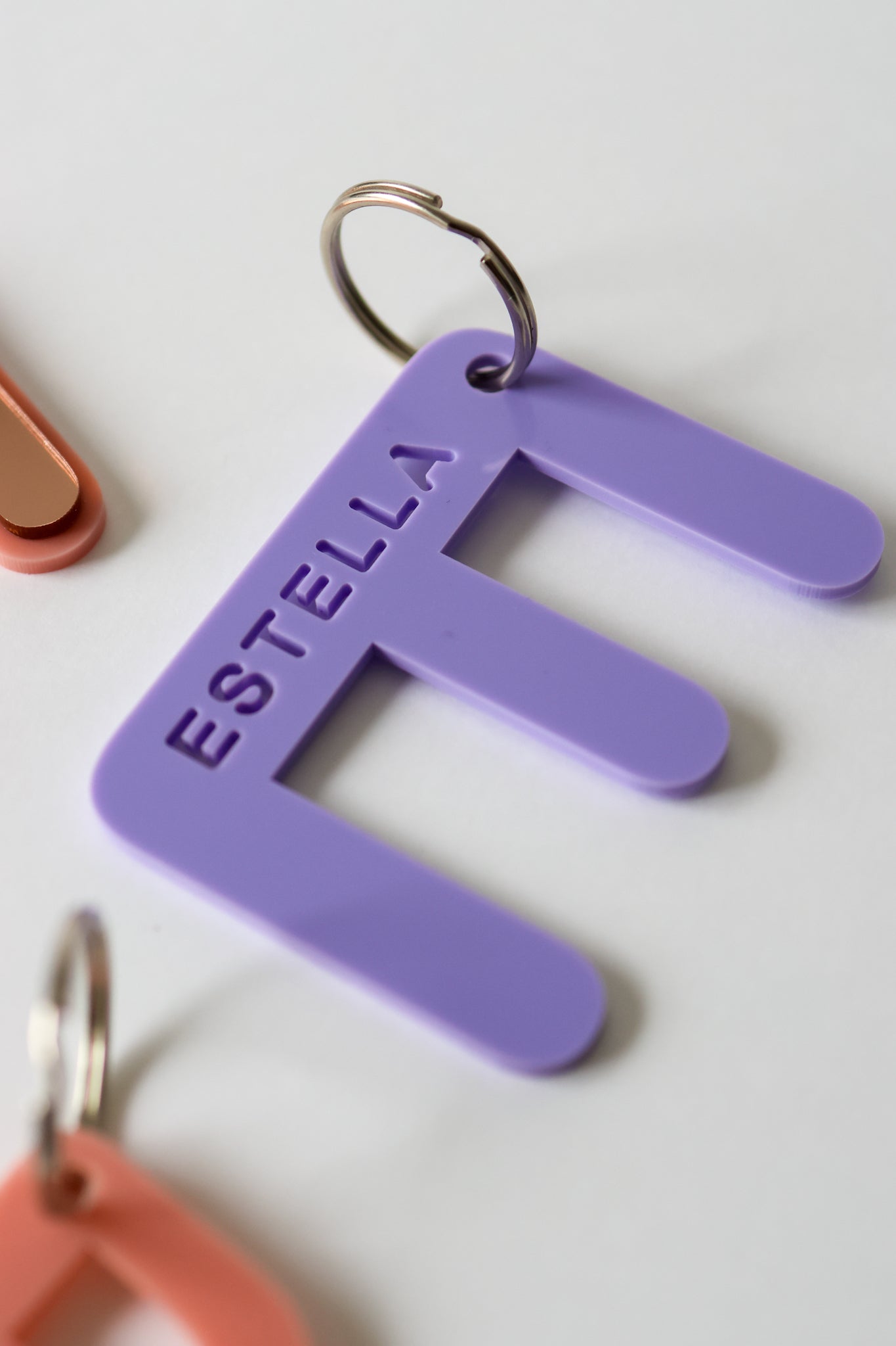 Rounded Initial Bag Tag