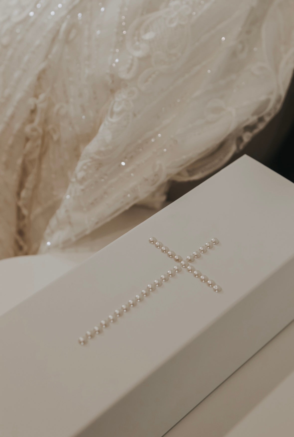 Pearl Baptism Candle Box