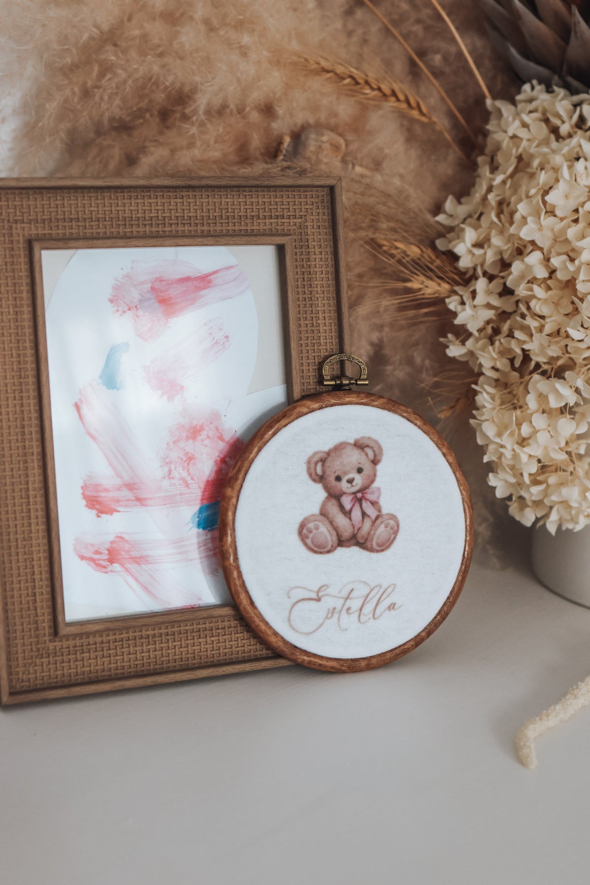 Little Wonders Fabric + Hoop Baby Name Sign