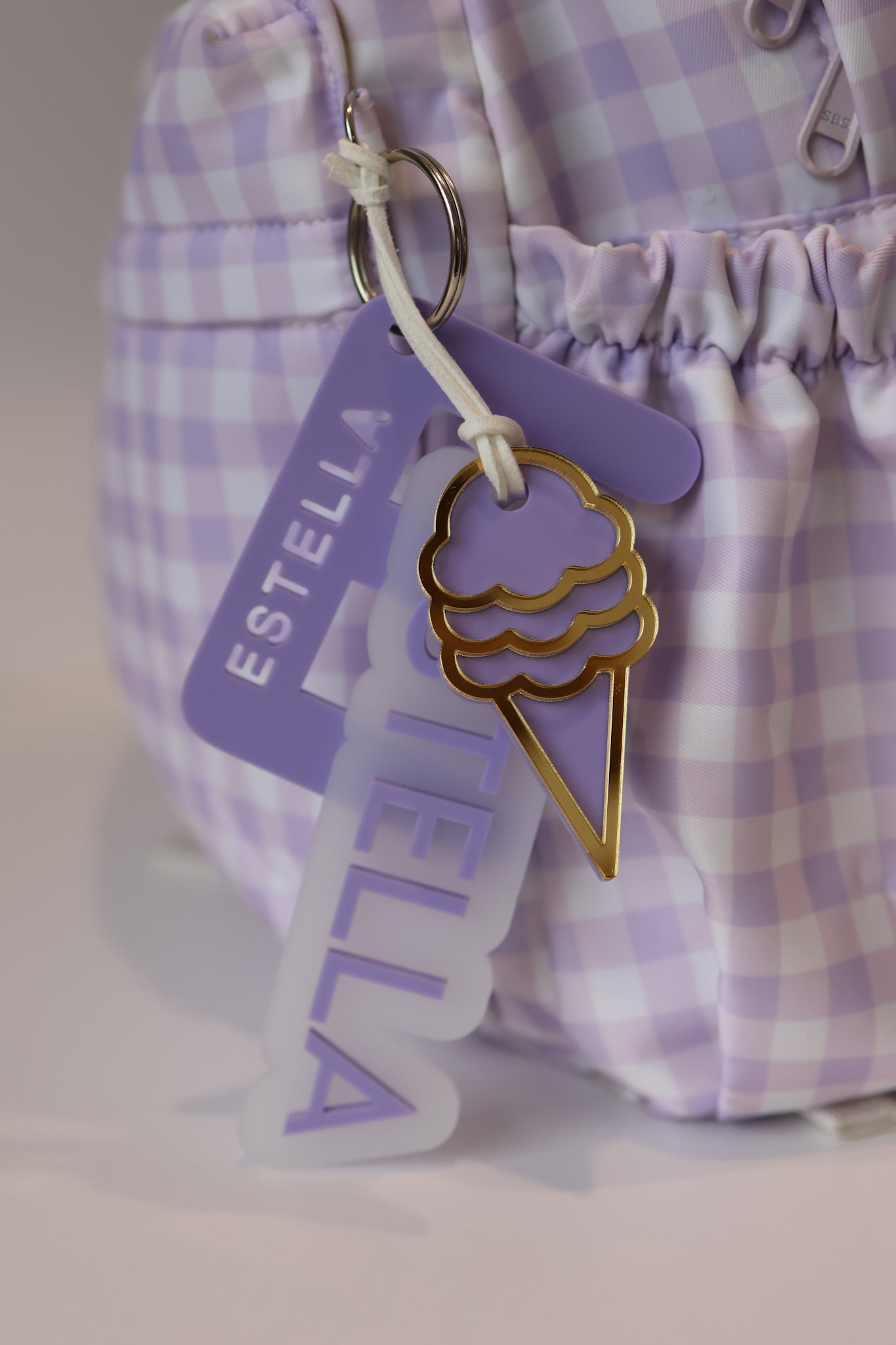 Rounded Initial Bag Tag