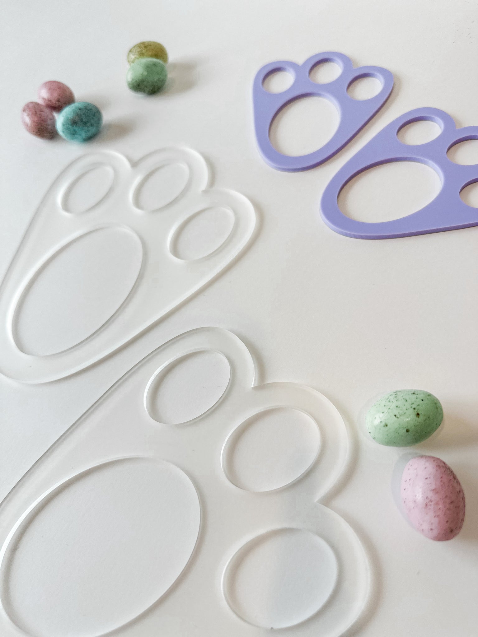 SAMPLE: Easter Bunny Footprints (Premade)