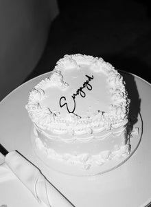 Flat Text Cake Topper