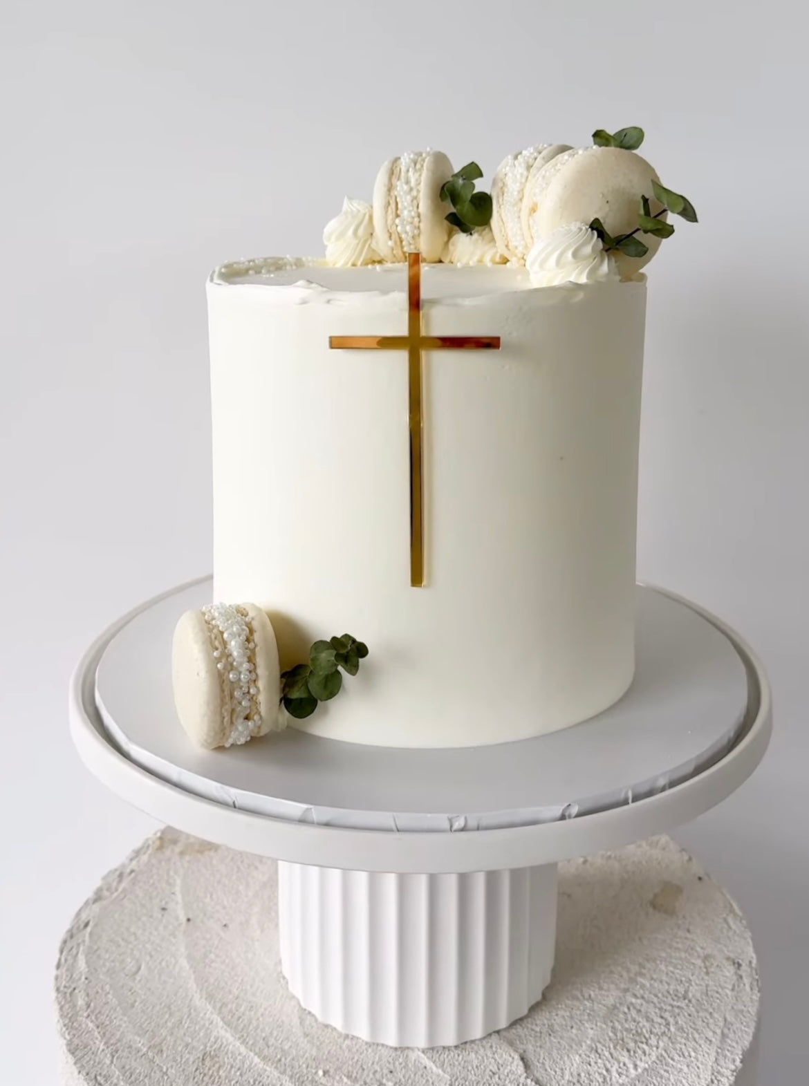 Cross Cake Topper - Single or Double Layer