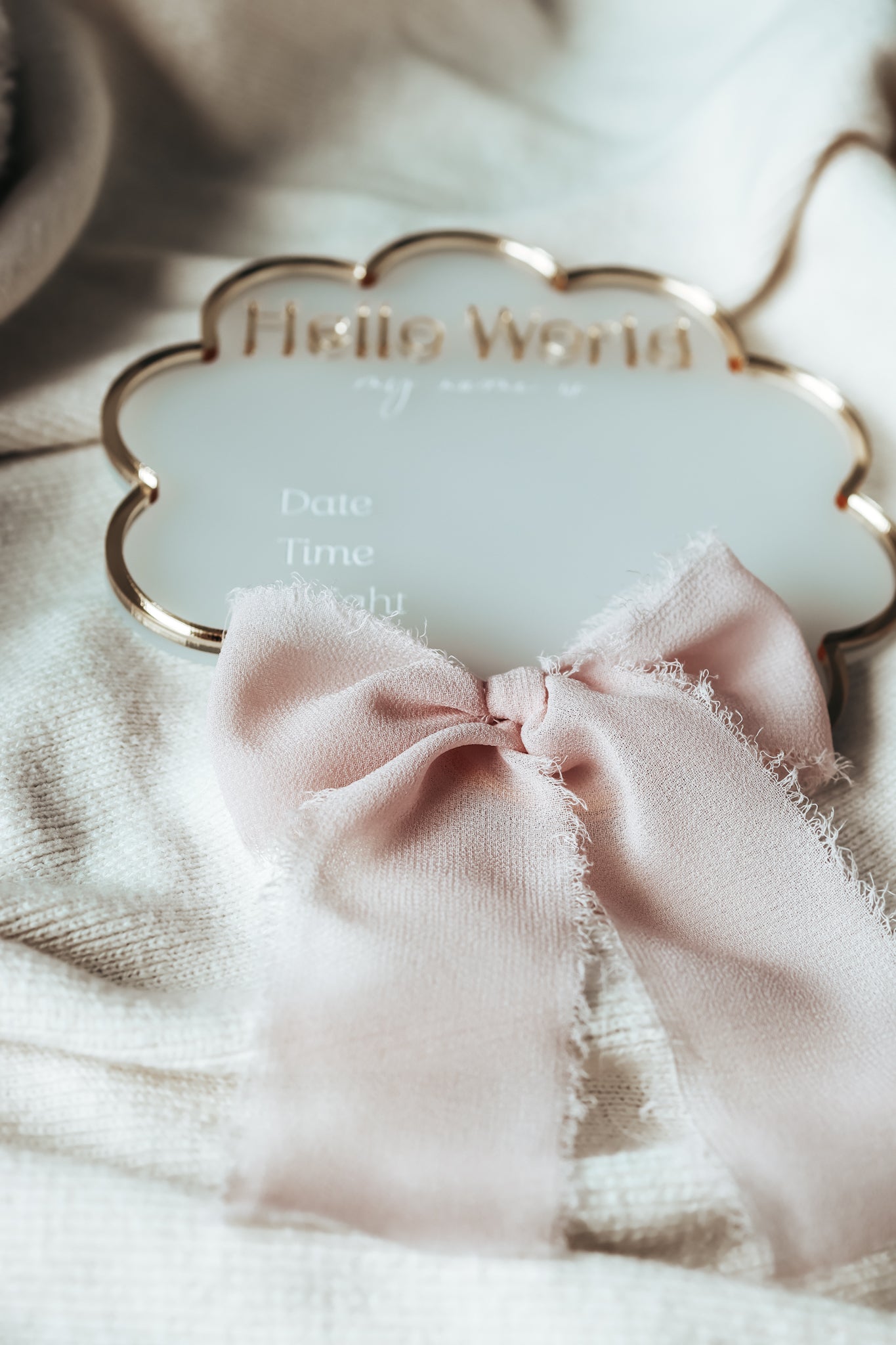 Ribbon "My Name Is" Birth Announcement With Details
