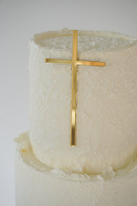 Cross Cake Topper - Single or Double Layer