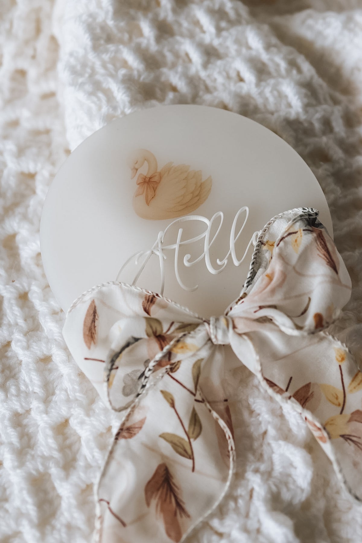 Little Wonders Baby Name Sign (Multiple Shapes, Colours + Designs)