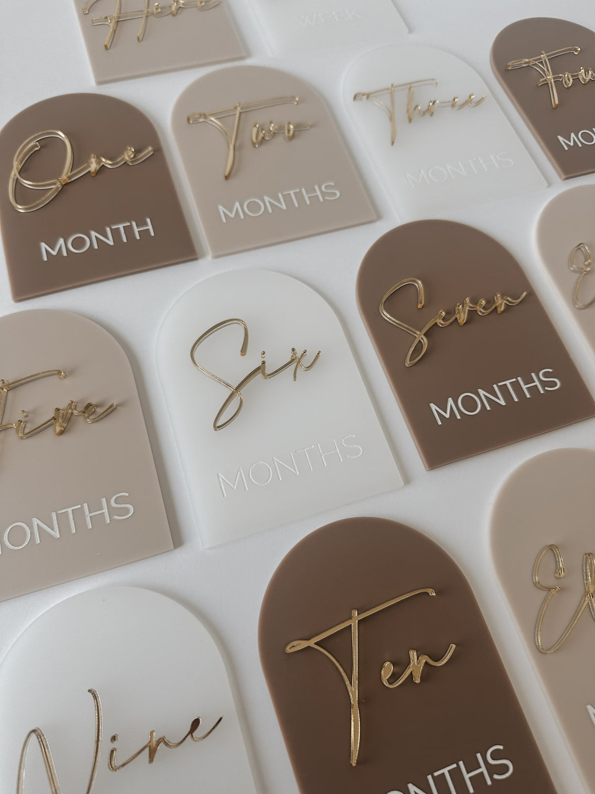 Baby Milestone Set (Multiple Shapes + Colours)