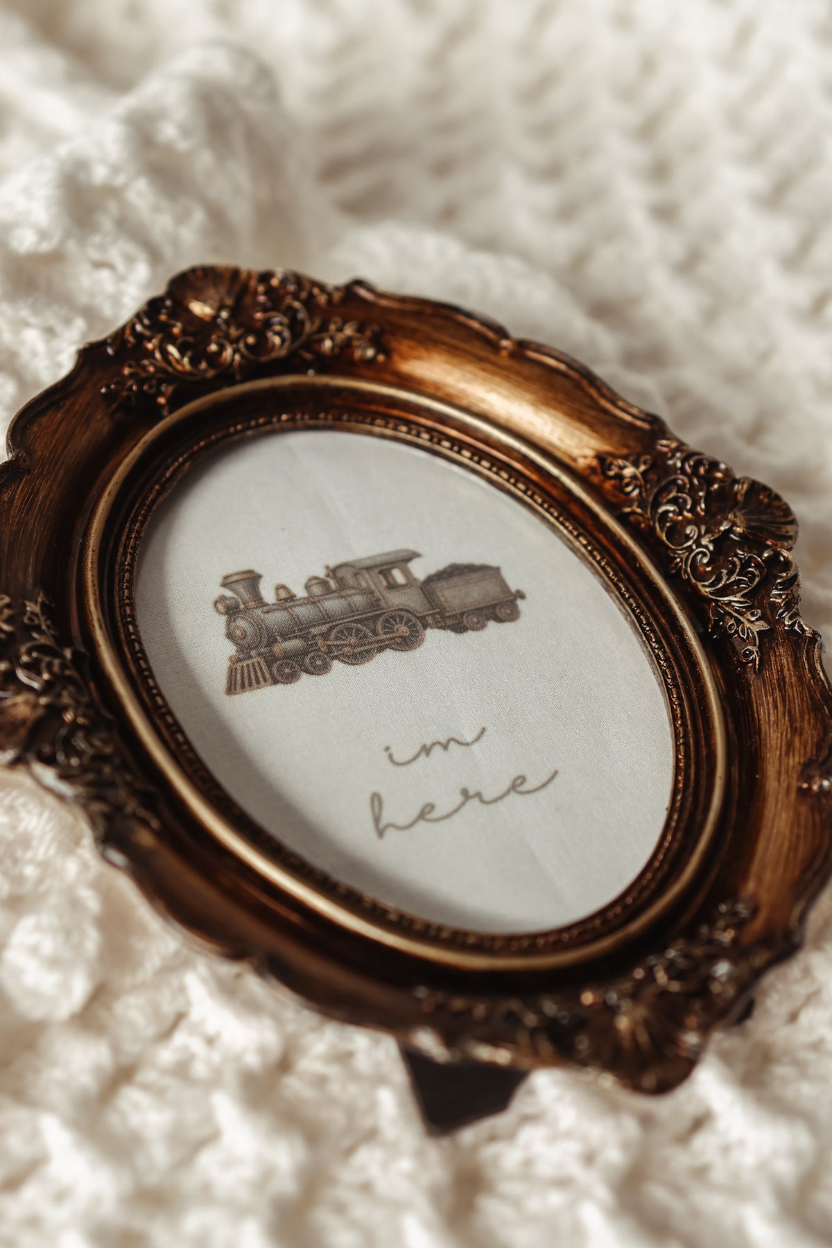 Little Wonders Vintage Framed Announcement Sign