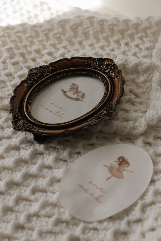 Little Wonders Vintage Framed Baby Milestone Set