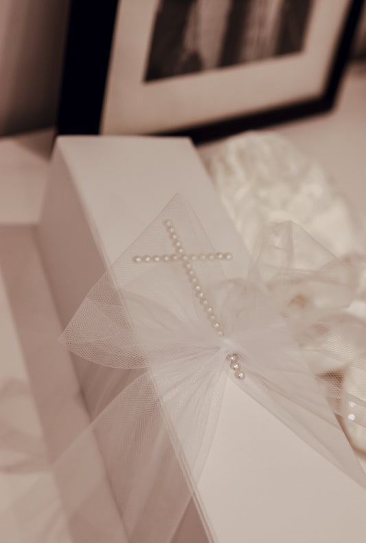 Pearl Baptism Candle Box