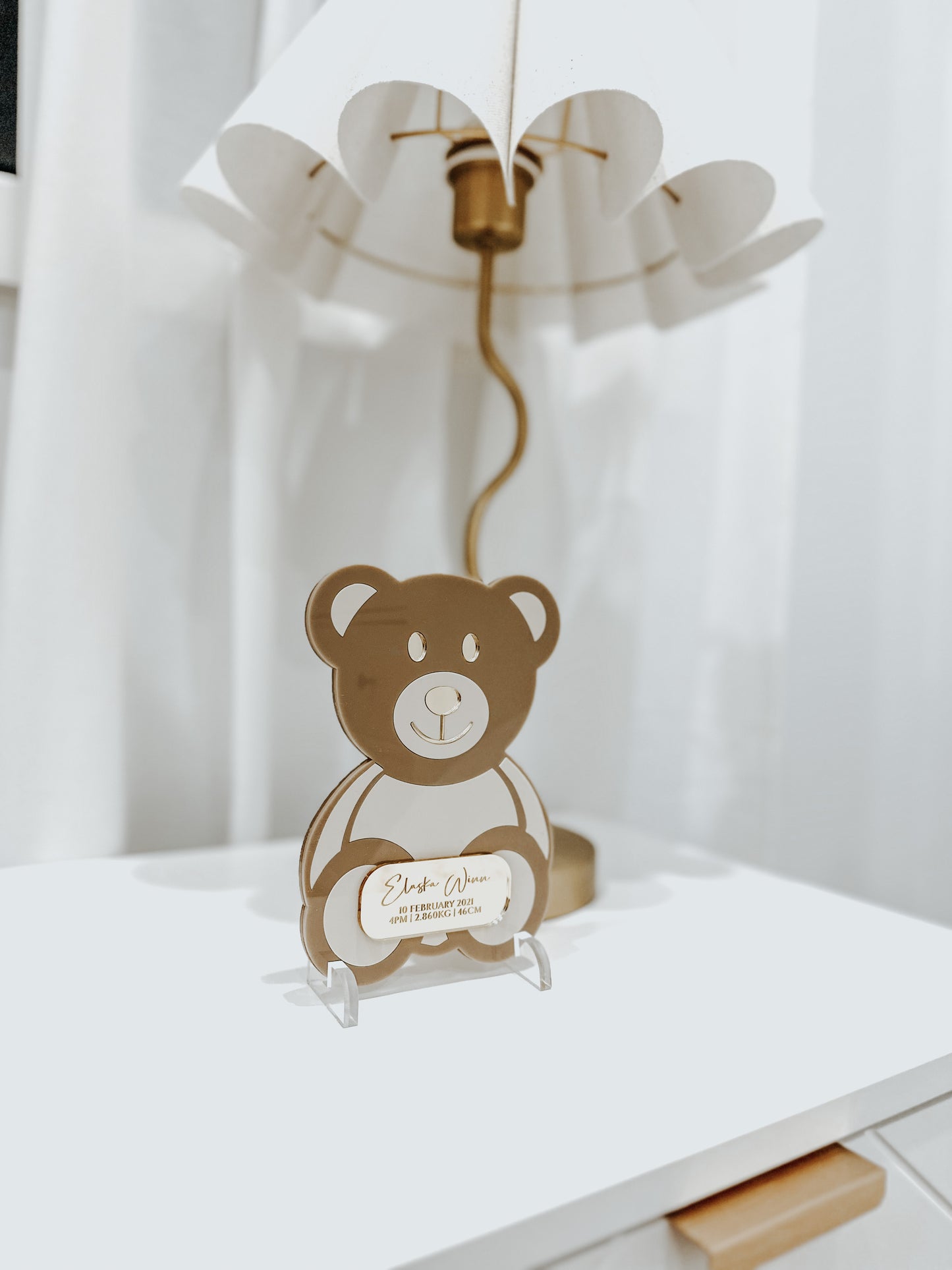 Teddy Bear with Name + Birth Details